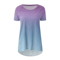 CacommAmrk PI Ženski vrhovi za čišćenje ženskog ljeta tiskano tiskano košulje sa okruglim vratom Bluza