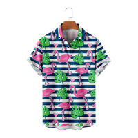 Flamingos Hawaii Beach Boys Košulje Tanke tkanine The Baby Thirts Ljetna dječja odjeća za muškarce, A-120