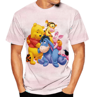 Majica Porodična odijela Winnie The Pooh Majice kratkih rukava Stilska kratki rukav Crew Crt Majica Mammy & Me, Tata i sin, Baby, Kolekcija za odmor Porodični podudaranje T majice, za odrasle-XS