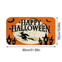 Thaisu Halloween vrata vrata Flannel ulaznice za ulaznice Zatvoreni za kuhinjski bacanje prostirki Drže za spavaću sobu podne