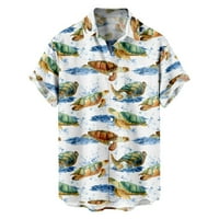 Plaža Ležerna majica Muška majica za odmor u podvodnom svijetu s kratkim rukavom majicom