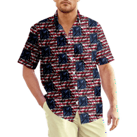 4. jula muška havajska majica SAD Nacionalna majica zastava 3D košulja plus veličina dnevna kratka rukava