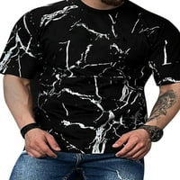 Voguele muškarci Ljetni vrhovi 3D print T majice s kratkim rukavima bluza za odmor Basic Tee Ležerna