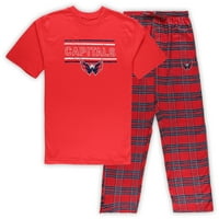 Muške Crvene Washington Capitals Big & visoka majica i padžama hlače za spavanje