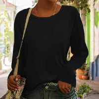 Ženski pulover plus vrhovi veličine za žene s dugim rukavima majice Lagane krajeve Dukserice dame pune