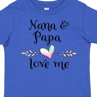 Inktastična Nana i Papa Love Me - Heart unuke Poklon mališani dečko ili majica Toddler
