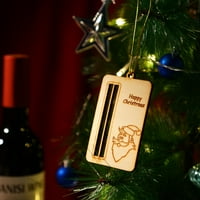 Božićni jedinstveni novčani isječak, drveni novac Mini torta Christmas Christmas Dekoracija drvca, Ručno