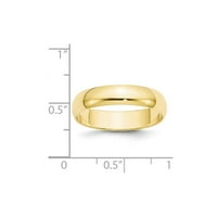 10k žuto zlato obično klasične kupole Vjenčani prsten veličine 9
