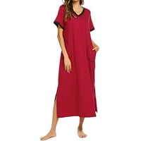 Yotyukeb Ženska haljina Noćna kratka rukava noćna rukavica ultra-mekana haljina za spavanje u punoj