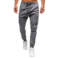 Muške hlače Muška jesen Sumnji pantalone Kombinezoni Ravni višestruki džepni opruga Jednostavno stil
