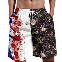 Safuny muške kratke hlače za plažu sa džepom Ljeto Fit za prodaju kravata boja cvjetni patchwork elastični
