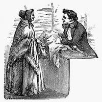 Prodavnica suhog robe, 1854. Nwood graving, američki. Poster Print by