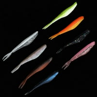 Izdržljivi dvostruki utor u boji silikonski ribolov mekani mamac crv crv mamac vilični rep umjetni mamac stil-