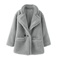 Entyinea djevojke 'jakne modni ispisani zatvarač prema kapuljaču za jaknu kapuljača siva 130