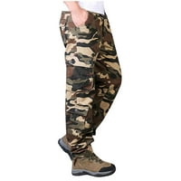 Symoidne muške teretne hlače - Plus veličina Čista pamučna debela kamuflaža Multi-džepna dodatna pantalona