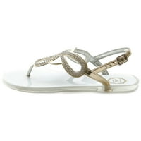Ollio ženske cipele Kristalne perle Thong gležnjače zaklopke Flip Flops Jelly ravne sandale ML020