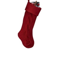 Ukrasne čarape u carinjenje Božić Velika pletena vuna Kućni zidni ukras bombonski rukav rukav dijamantski