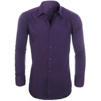 Košulje za fragarn za muškarce muške proljeće i jesenje poslovanje Čvrsto majica s dugim rukavima