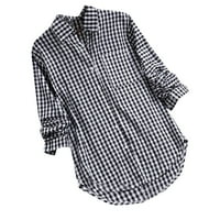 Njoeus ženska odjeća za žene za žene ženska modna casual majica kratki rukav O-izrez duks bluza Boho