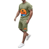 Elneeya TrackSuit Muškarci Ljeto Tropska plaža Print Sportska odjeća za muškarce Ležerne prilike Jednostavni