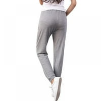 Ženske joge hlače, udobne pantalone za crtanje, labave ravno-nogu s džepovima, čvrstim duksevima Activeweb,
