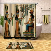 Drevna egipatska za zavjese za tuširanje Afrika Old Faraoh Tradicionalna antikva kultura Vodootporna