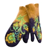 Yubnlvae rukavice mittene vezene šarene božićne zimske ženske mittenske rukavice rukavice rukavice