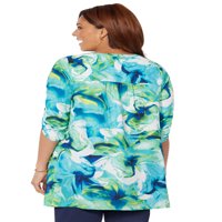 Catherines Women's Plus size Petite uptown bluza od tunika