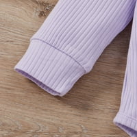 Binpure Baby COLL COLOR Odjeća za odjeću O-izrez Tumci sa krajem + elastične pantalone za struku