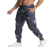 Muški povremene teretne hlače izvlačenje elastičnih struka duge pantalone Slim-Fit Joggers Duks