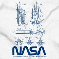 Vintage Worm Logo Space Shuttle Muška grafička majica Tees Brisco Marke M
