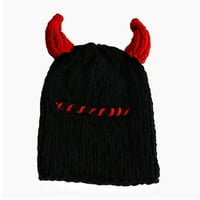 Multitrast Women plišani šešir, baršunast topla zima jeseni zečji uši demonski rog u obliku mekanog