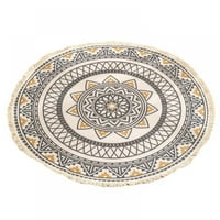 Boho prostirka Mandala Circle Rug Nacionalni vjetar sa rubnim tiskanim mekim okruglim tepihom za kućni