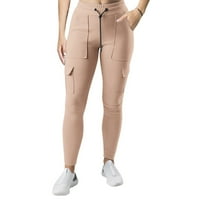 Ženske pantne žene elastične struk teretne hlače Joggers Yoga hlače džepove hlače khaki xxl