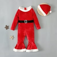 Juebong Toddler Kids Baby Girg Božić Fashion Slatka truba dugi rukav luk kombinezon za pantalone, sudenice