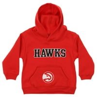 Outstuff NBA NBA novorođenčad i mališani hawks fleece hoodie, crvena