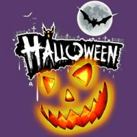 Grafički stil Halloween Muška ljubičasta grafički tee - Dizajn od strane ljudi m
