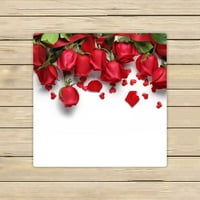 Red Roses Oblik srca ukrasi bijeli ručnici za kupanje mikrovlakana kupaonica Body Tuš ručnik veličine