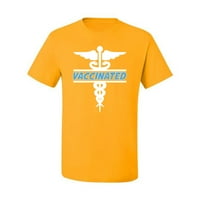 Medicinski simbol sa vakcinisanim grafičkom majicom Humor muške grafičke majice, zlato, 3xl