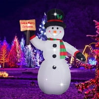 Asteroutdoor 8ft Božićne ukrase Ugrađeni LED vanjski dvorišni travnjak osvijetljen za odmor, brz zrak napuhani, visok stopala, snjegović W