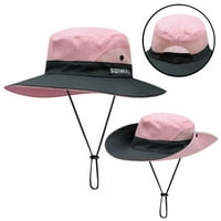 Ženski konjski rep sunčeva šešir, Široka BRIM UV zaštita kašika na otvorenom, Sklopiva ljetna ribolovna