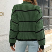 Ženski džemperi dugih rukava modni modni ženski povremeni modni boju dugih rukava kornjača rušenog puloverskog