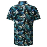 Mafintytpr majice majice ispod $ veliki i visoki muškarci Havajska majica kratkih rukava na plaži s