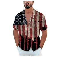 Ljetni trendi čišćenje muške majice Muške havajske košulje Dan neovisnosti Zabava Šareni kratki rukav