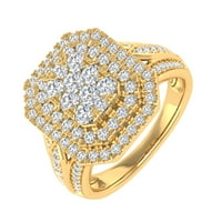 Carat Cushion Cut Diamond Angažman prsten u 14K žutom zlatu
