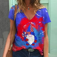 Patriots Twirts Day Neevidence Ženski vrhovi Dressy Casual Moda Moda Ležerne prilike Labavi FIT TEE
