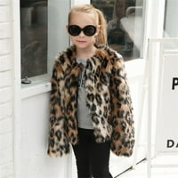 Djevojke zimski kaputi zimske debele toplom jeseni - Leopard odjeća Print Winter Jackets Toddler Girls