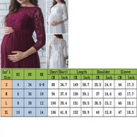 Fanvereka Ženska trudna haljina za čipku Materinstvo Maxi haljina za zabavu