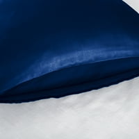 Mornarska plava satenska jastučnica za kosu i kožu mekani svileni jastuk na poklopcu kraljevske standardne