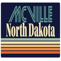 Mcville North Dakota Vinil naljepnica za naljepnicu Retro dizajn